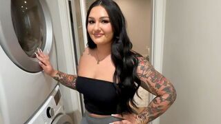 Rouxanne Roselle cleans clothes and gets fucked by her stepbrother in a steamy scene