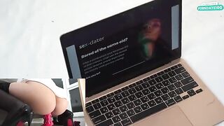 A flexibly sexy girl was caught in a compromising office situation