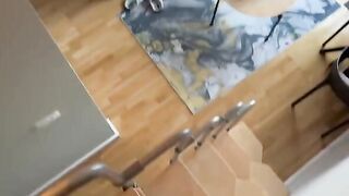 A cute girl has sex with her guy, showcasing her tight pussy in HD