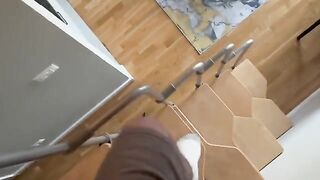 A cute girl has sex with her guy, showcasing her tight pussy in HD