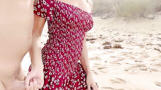 A hot babe gets fucked hard on the nude beach