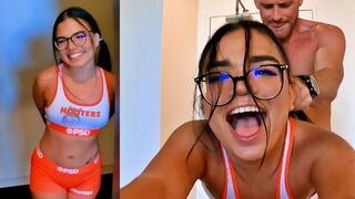 A Hooters waitress was fucked hard by her boss after work