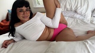 The cloth hinders, the man wants to see her completely naked