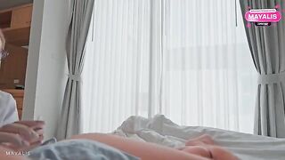 The nurse distracted me from the blowjob with her sexy moans