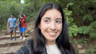 A guy almost got caught while wanking in the park