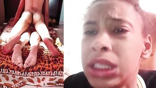The girl took the cock in her tight ass, moaning with pleasure