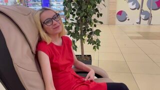 A pretty and shy girl agreed to sex for money in the toilet