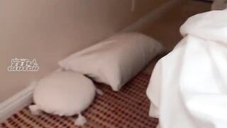The friend shared a bed with his sister, but he did not expect a visitor