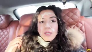 Babe gets her face covered with cum in hot video