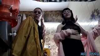 The plumber got fucked by two Argentina sluts to pay his service
