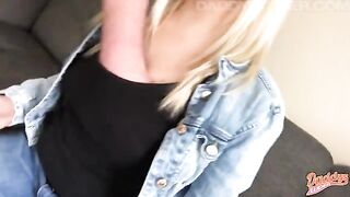 Girl POV! I film how my hairy cunt gets a creampie by Daddys Luder