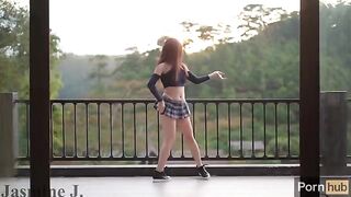 A sexy dance performance by Jasmine J, showcasing her passion for music and sex art