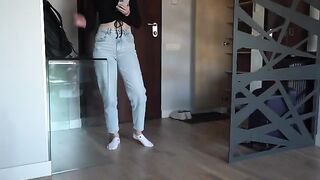 Stepsister comes home early and begs to be fucked