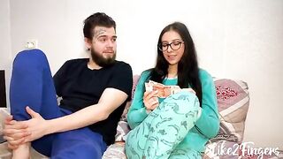 The cute girl gaped her ass with a stepbrother who pushed it deep