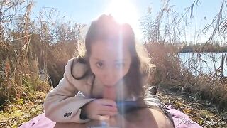 Petite beauty Mini Julia got banged outdoors by stranger