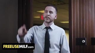 Submissive Milfs With Huge Tits Get Fucked at the Office