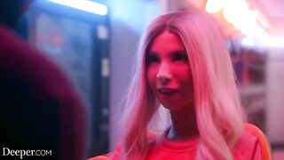 The pretty little girl Kenzie has sex in public places
