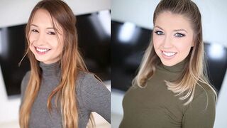 Taylor Sands and Akarra Summers flaunting their bodies and sucking cock in POV