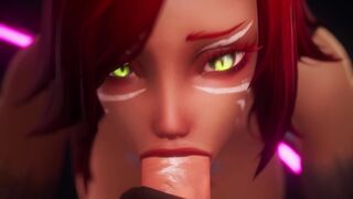 Taron has sex with Captain Mavel in an anime-style scene