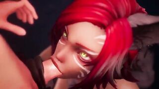 Taron has sex with Captain Mavel in an anime-style scene