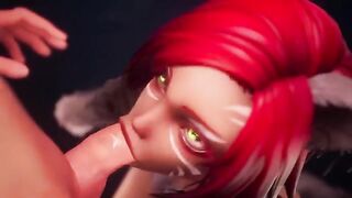 Taron has sex with Captain Mavel in an anime-style scene